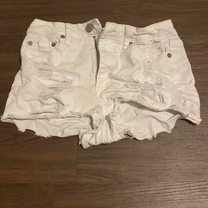 White Denim Shorts